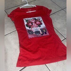 Rhinestone bling fashion top size M